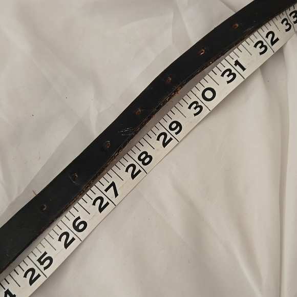 Western-Style Leather Belt featuring  silver-toned conchos & matching buckle - Picture 6 of 10